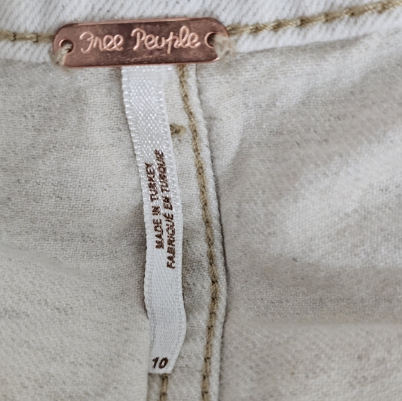 Free People Beige High Waist Mini Skirt size 10 - Picture 4 of 6